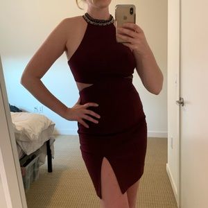 Beaded Cutout Bodycon Dress